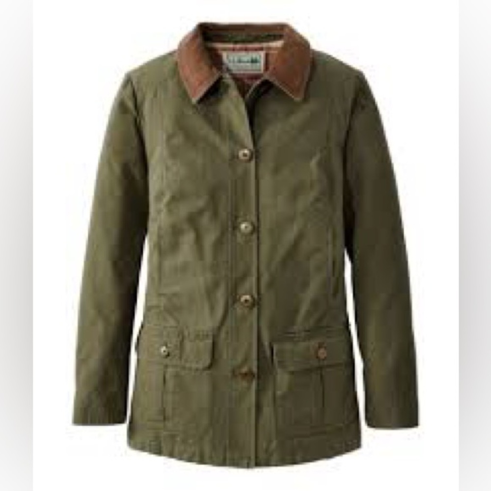 L.L. Bean Olive and Brown Utility Jacket